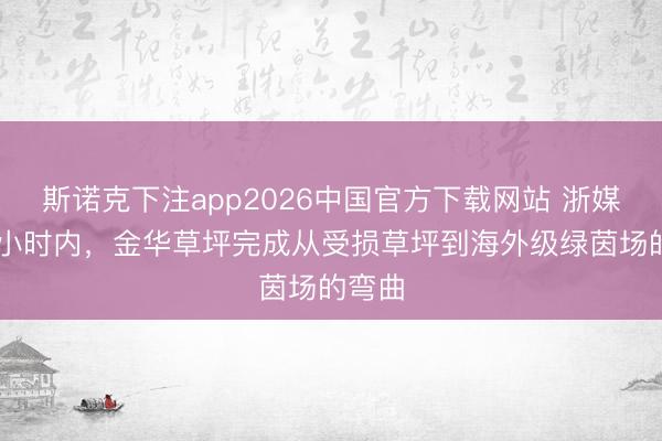 斯诺克下注app2026中国官方下载网站 浙媒：96小时内，金华草坪完成从受损草坪到海外级绿茵场的弯曲
