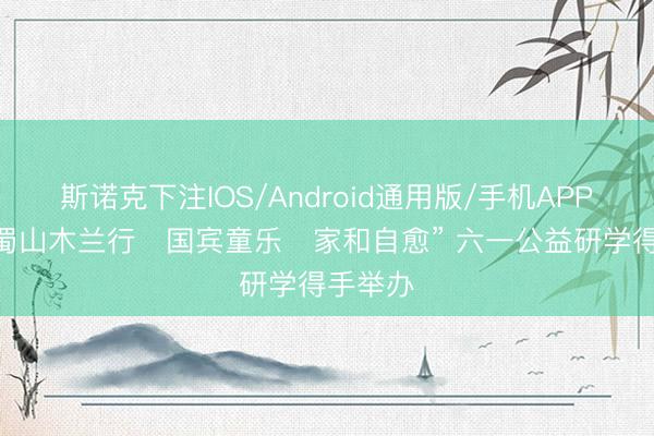 斯诺克下注IOS/Android通用版/手机APP下载 “蜀山木兰行・国宾童乐・家和自愈” 六一公益研学得手举办